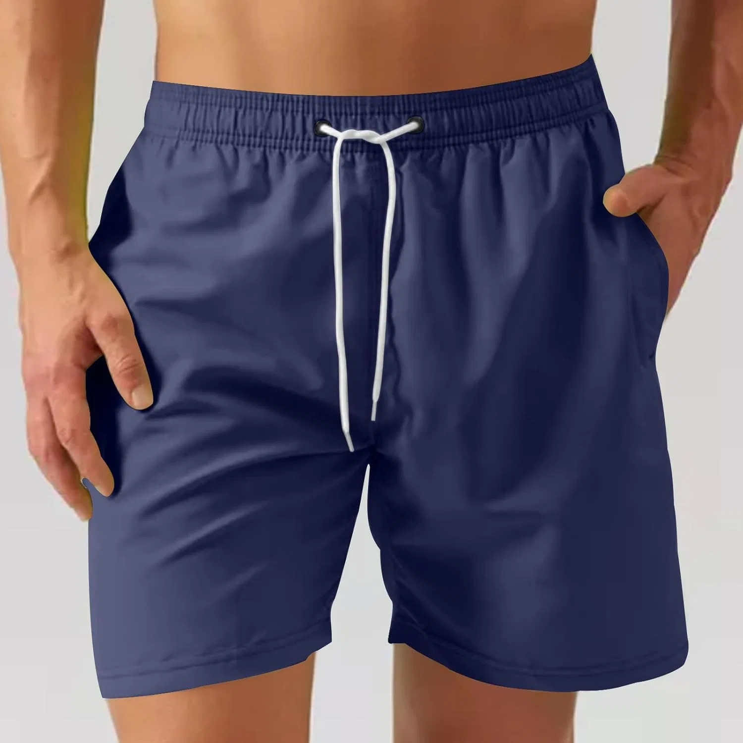 Спортивные шорты для бега, быстросохнущие, легкие, Generic, Navy — фото 2