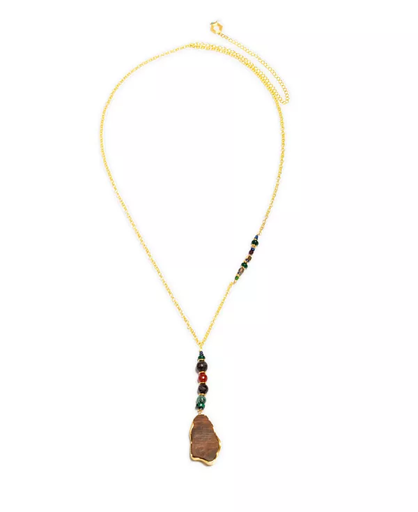 

Длинное цепочное ожерелье Nyasha, покрытое 18-каратным золотом Nectar Nectar New York, gold