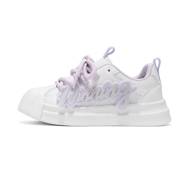 

Нескользящие, износостойкие, дышащие, легкие, амортизирующие детские и подростковые кроссовки для скейтбординга TALKING TOM, белый/фиолетовый