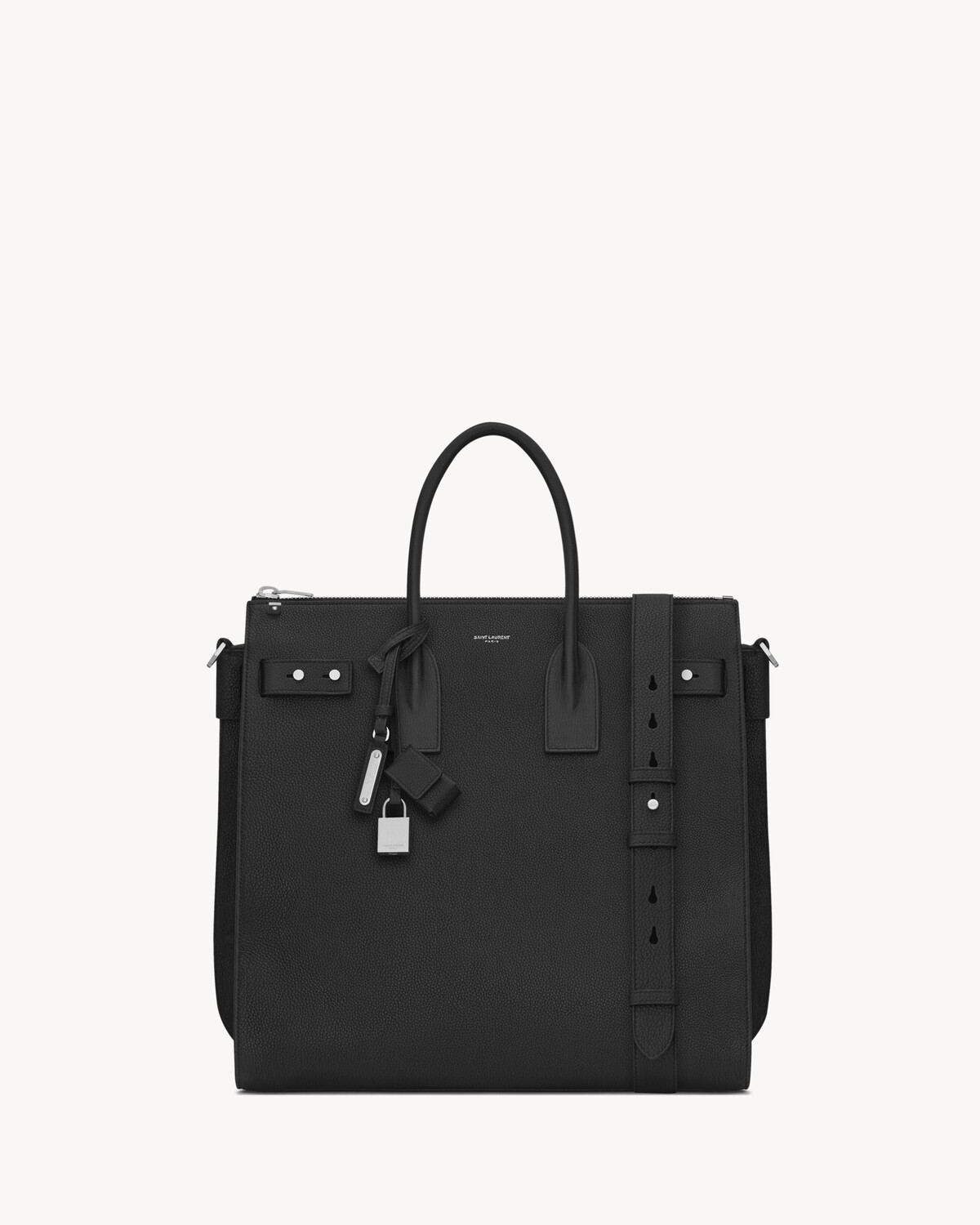 

Сумка Sac de Jour North/South из зернистой кожи Saint Laurent, черный