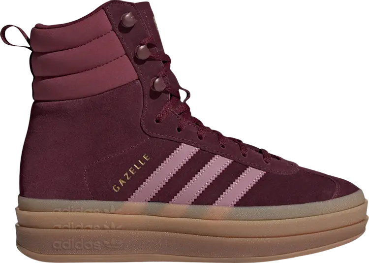 Кроссовки Wmns Gazelle Boot 'Maroon Gum', красный