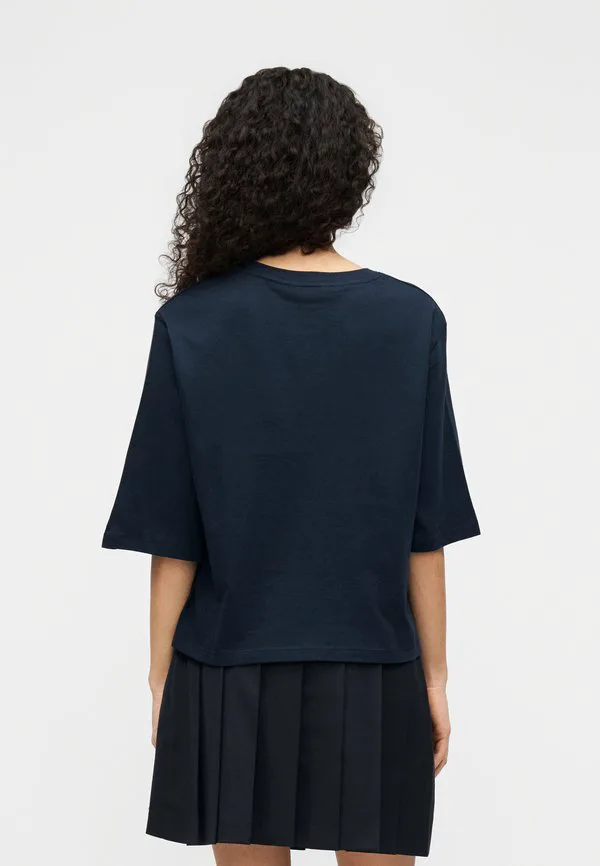 Футболка с логотипом, свободный крой, круглый вырез, принт. Tommy Hilfiger, Dark Blue — фото 3