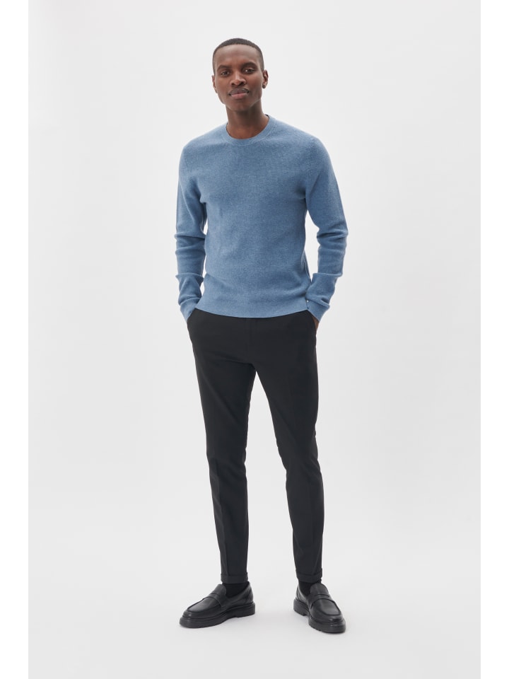 

Вязаный свитер MAlagoon, прямого кроя, цвета капитанский синий меланж Matinique