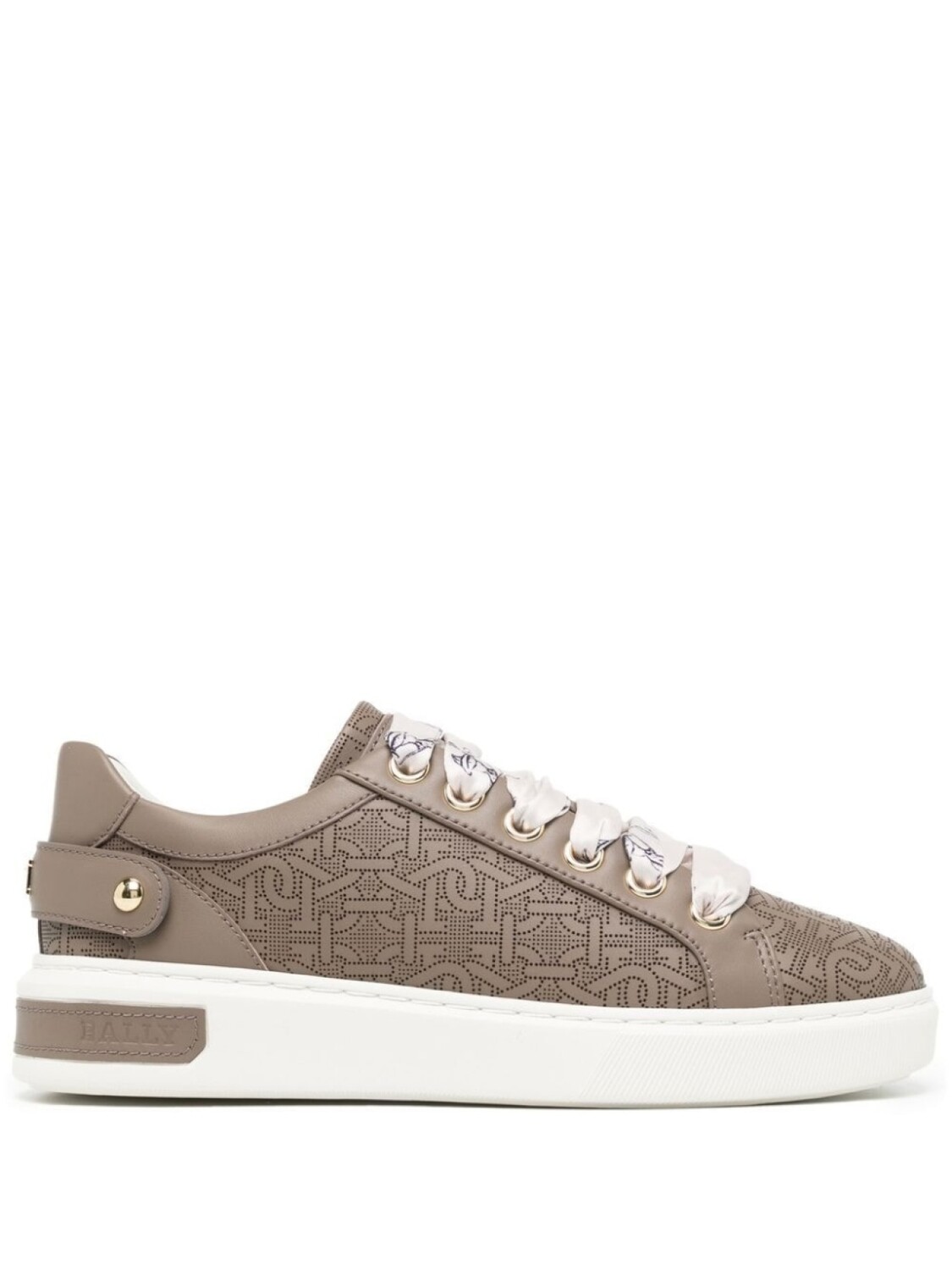 

Bally кроссовки с перфорацией и логотипом, коричневый