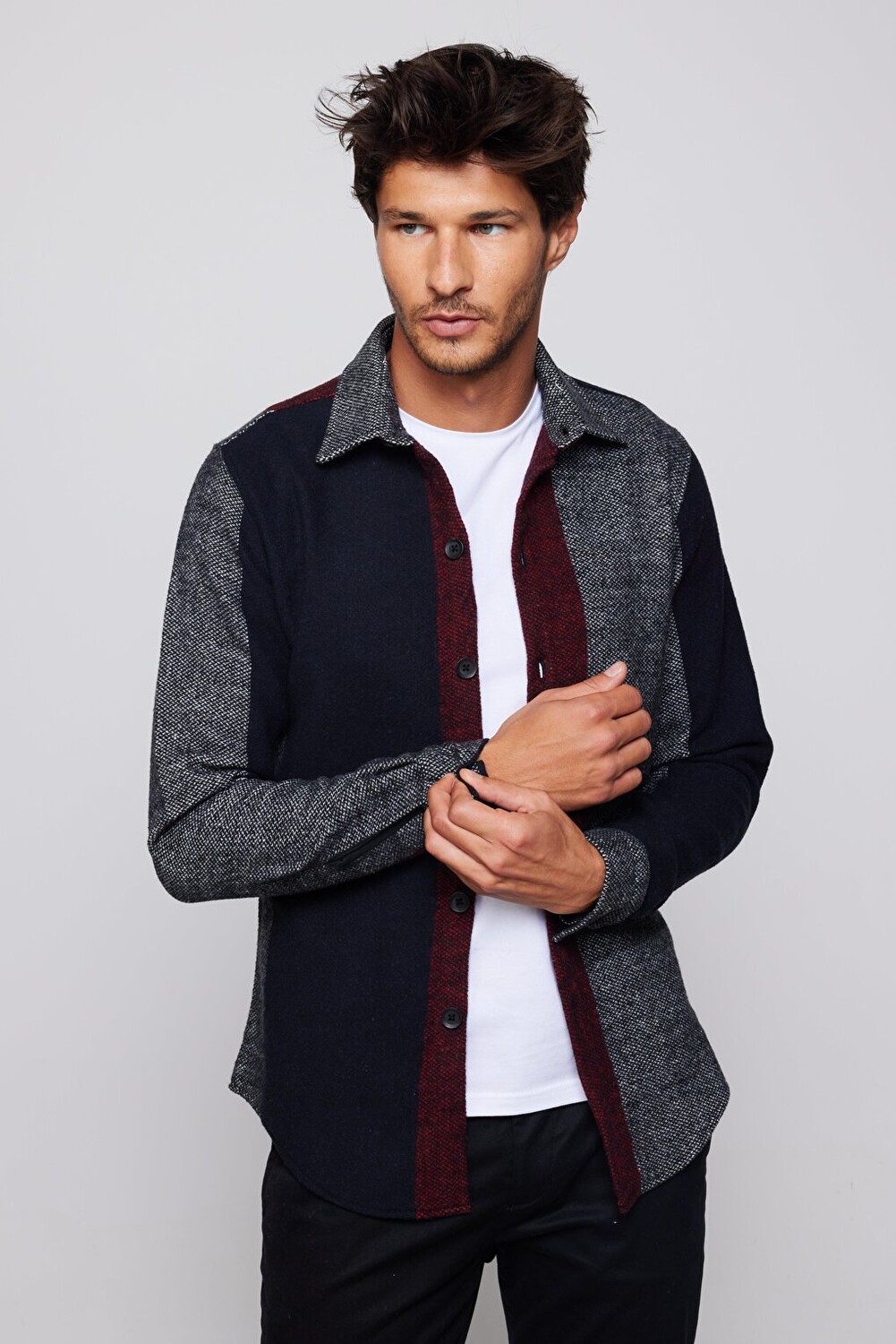 

Мужская рубашка в полоску Slim Fit Slim Fit Lumberjack TUDORS, смешанный