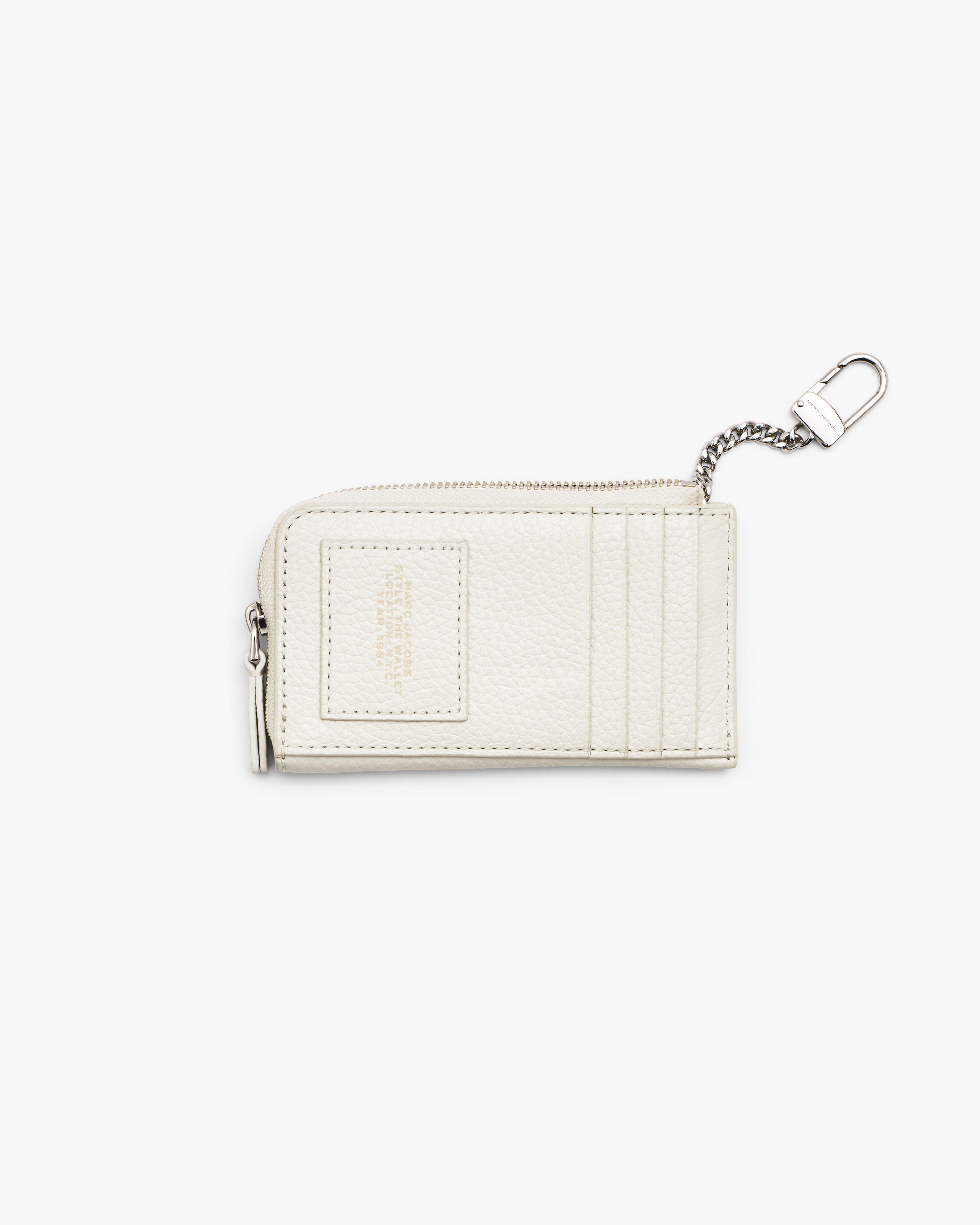 Кожаный кошелек с застежкой-молнией сверху Marc Jacobs, цвет Cotton — фото 3