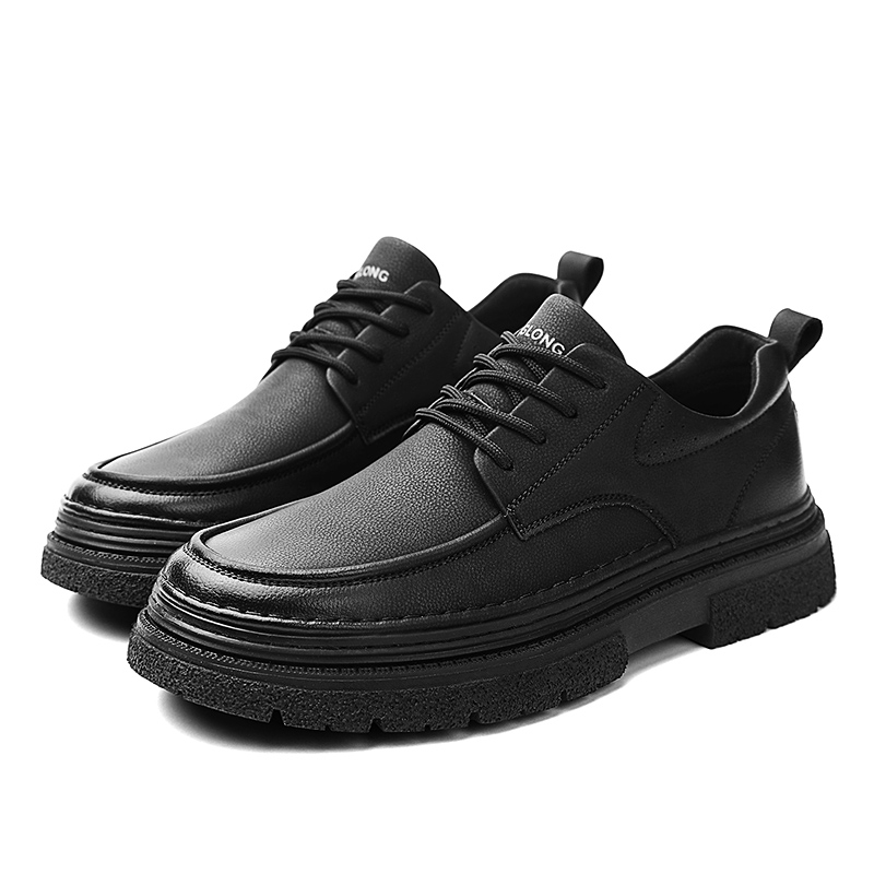 

Мужская повседневная обувь Мужская KANGLONG, Black[Leather Shoe Size: Size 40 In This Model = Athletic Shoes 41]