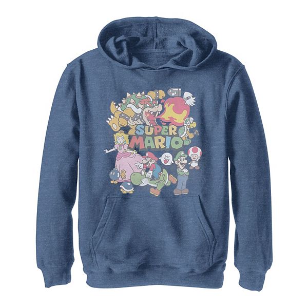 

Толстовка с капюшоном Boys 4-20 nintendo super mario group shot happy faces dotted poster Licensed Character