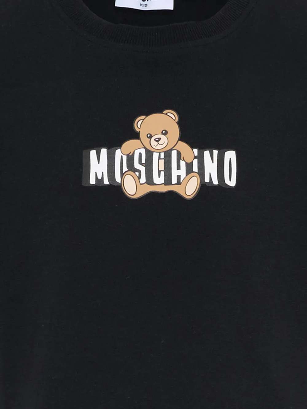 Футболка с логотипом Teddy Moschino Kids, черный — фото 3