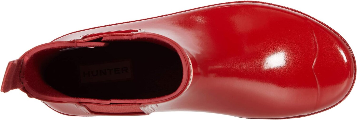 Сапоги резиновые Hunter Original Chelsea Gloss, красный — фото 2