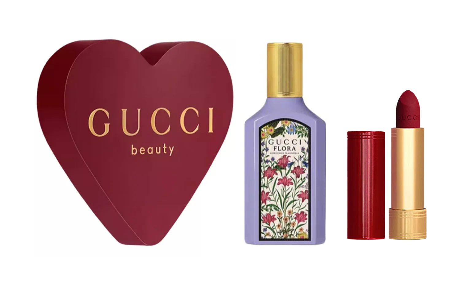 GUCCI Парфюмированный бальзам для губ Dreamy Mulan Velvet Mist в коробке, аромат пачули и цветов, EDP, 50 мл + 3.5 г, Two-Piece Set: Dreamy Magnolia Scent Women's Perfume 50ml+Velvet Mist Lipstick #509 3.5g