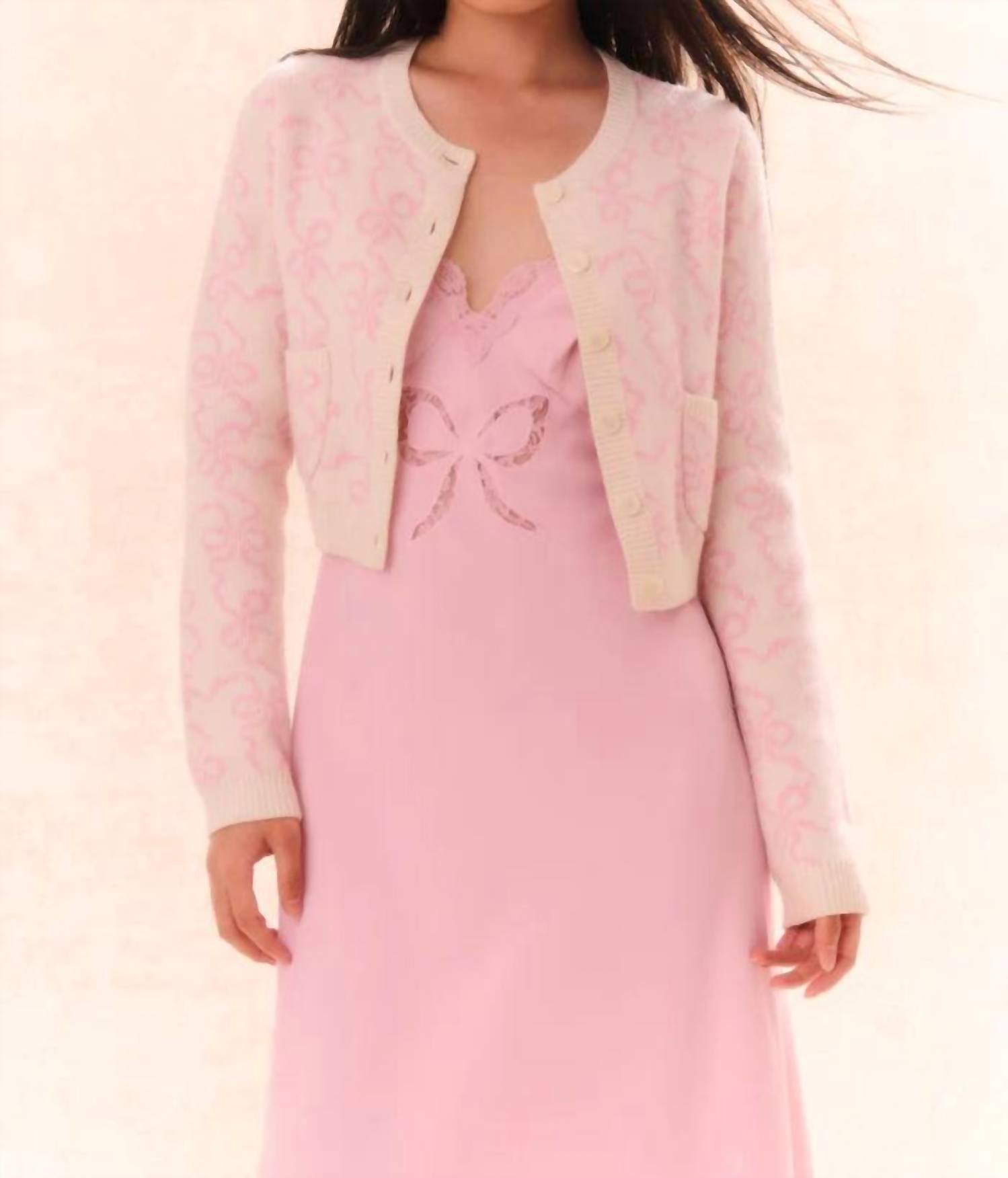 

Кардиган Veronika в цвете Bon Bon Pink LoveShackFancy