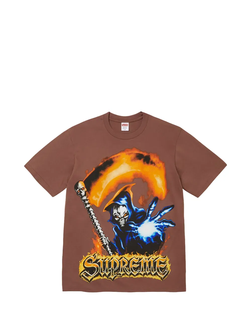 Футболка с изображением Смерти Supreme, коричневый