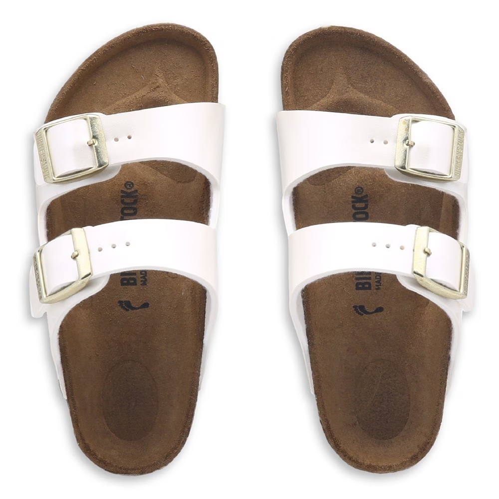 Детские сандалии на мягкой стельке Birkenstock Arizona для малышей, pearl white — фото 4