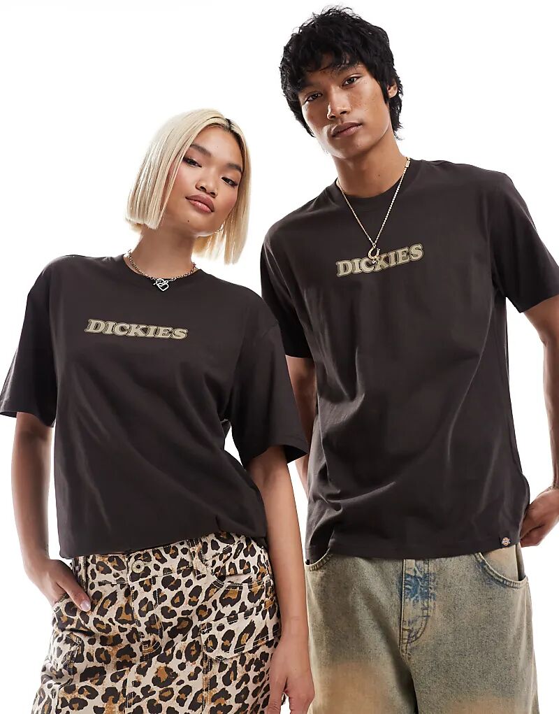 

Футболка с логотипом choteau central темно-коричневого цвета Dickies