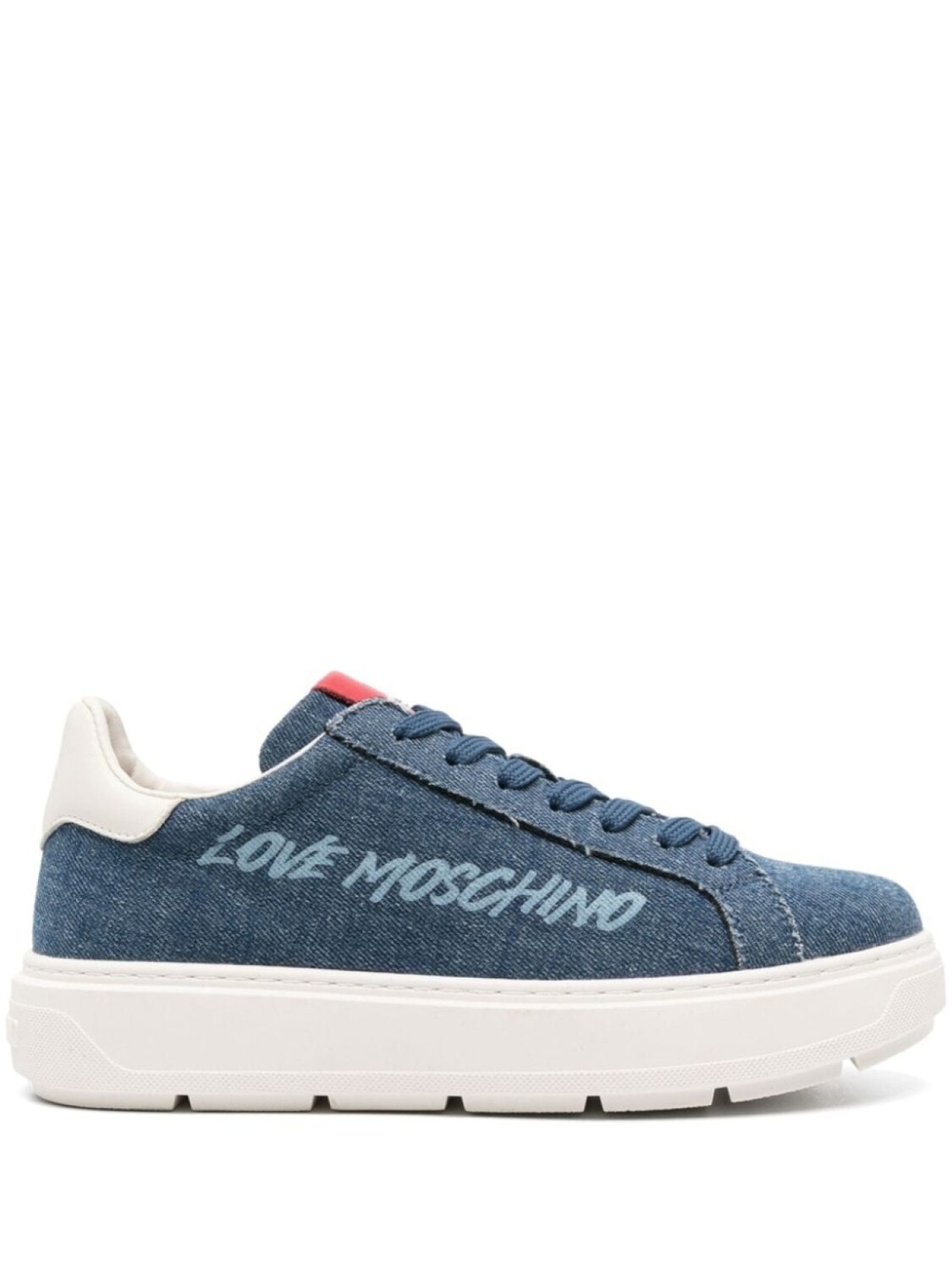 

Love Moschino массивные кроссовки из денима, синий