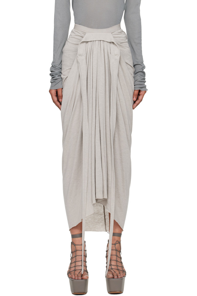 

Rick Owens Юбка-Миди Off-White Concordians до колена с драпировкой