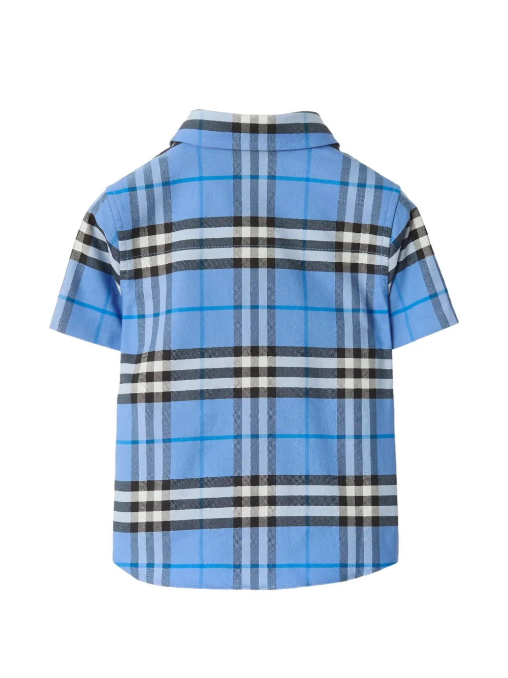 Классическая оксфордская рубашка Burberry Kids, синий — фото 2