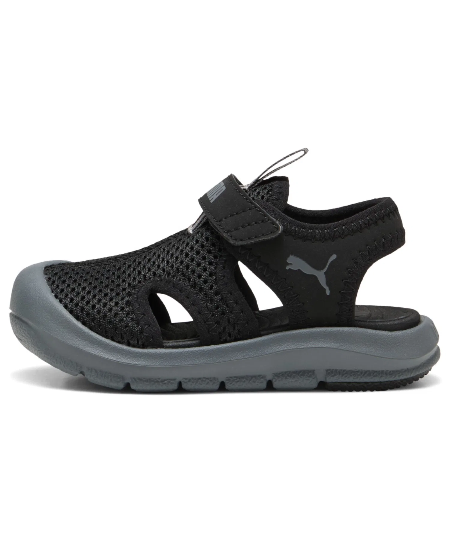 Детские сандалии PUMA Fun Racer Mesh 12-16.5см серо-чёрные