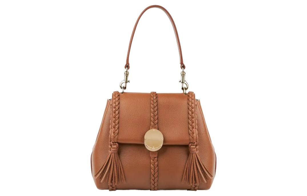 

Сумка через плечо Chloé из зернистой телячьей кожи, карамельно-коричневая
