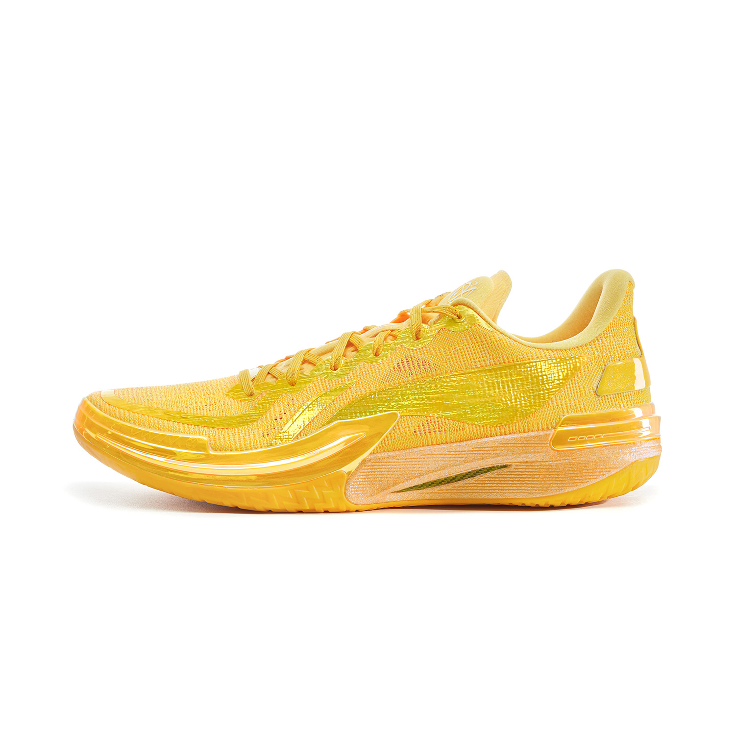 

LINING Баскетбольные кроссовки Gamma Cushioning с антискользящей подошвой и износостойкой поддержкой, мужские, неоново-желтые, цвета манго