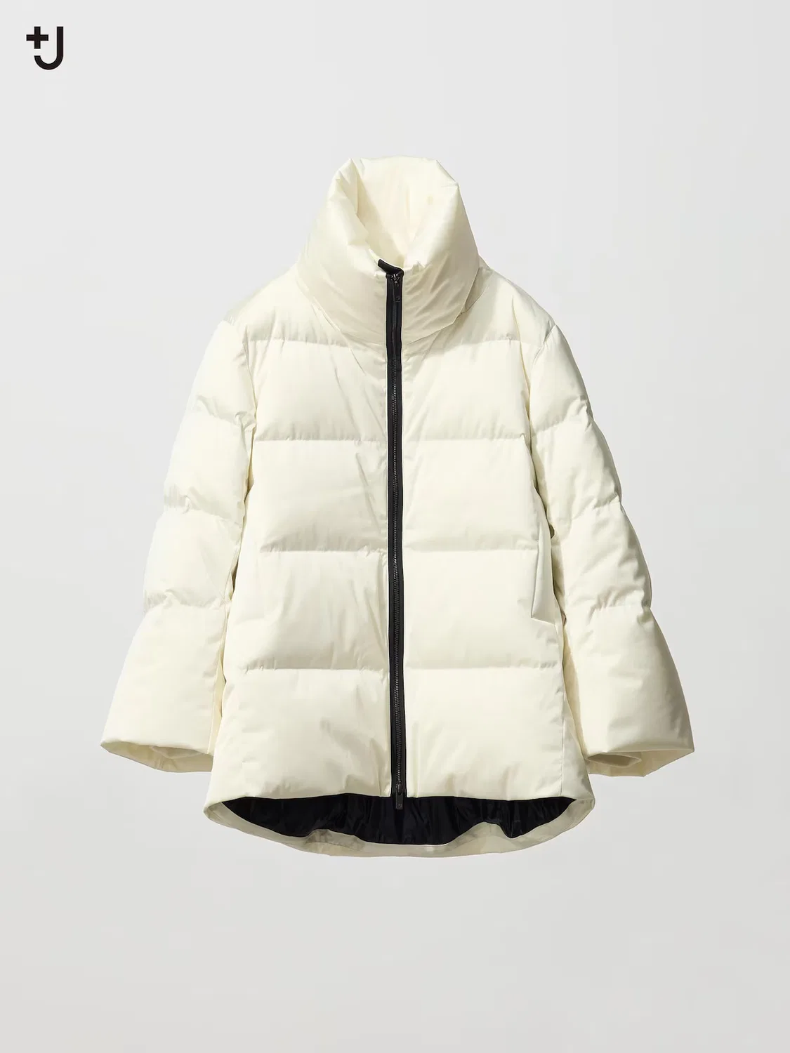Куртка Uniqlo, пуховая, объемная, кремовый