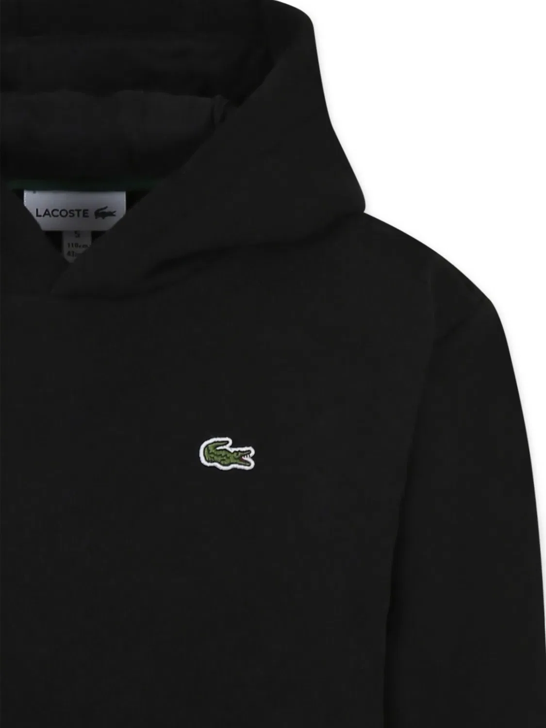 Толстовка с капюшоном из хлопка Lacoste, черный — фото 2