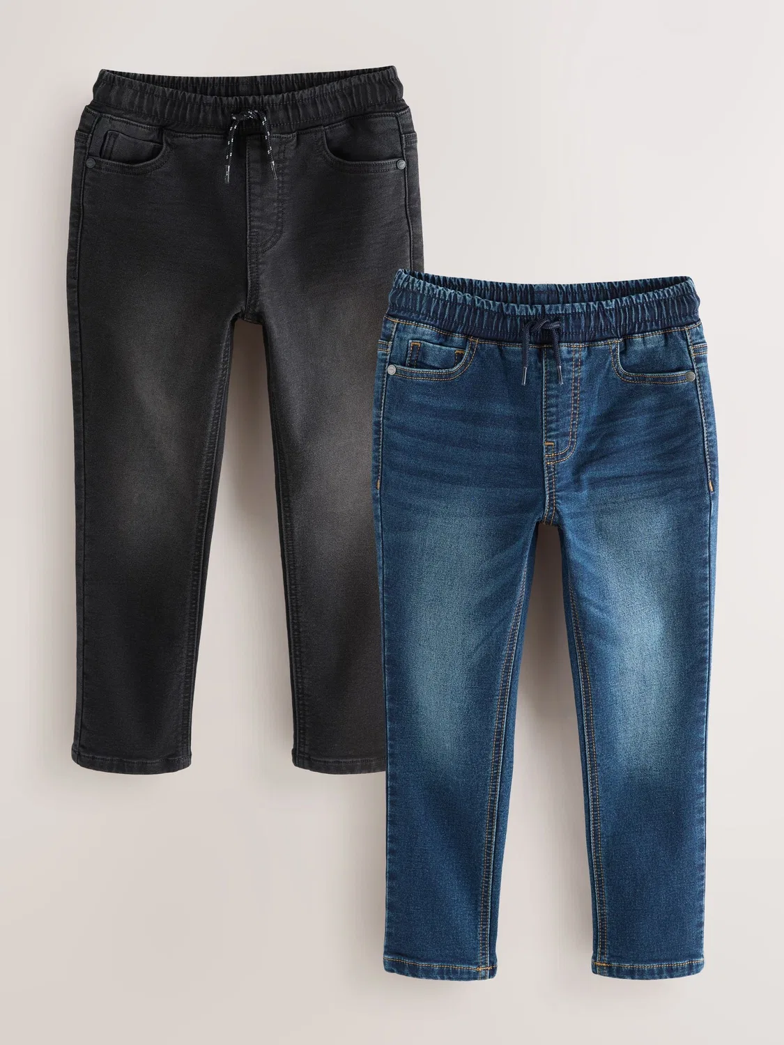 Джинсы Regular Fit на эластичном поясе 2 шт, Black/Navy Next
