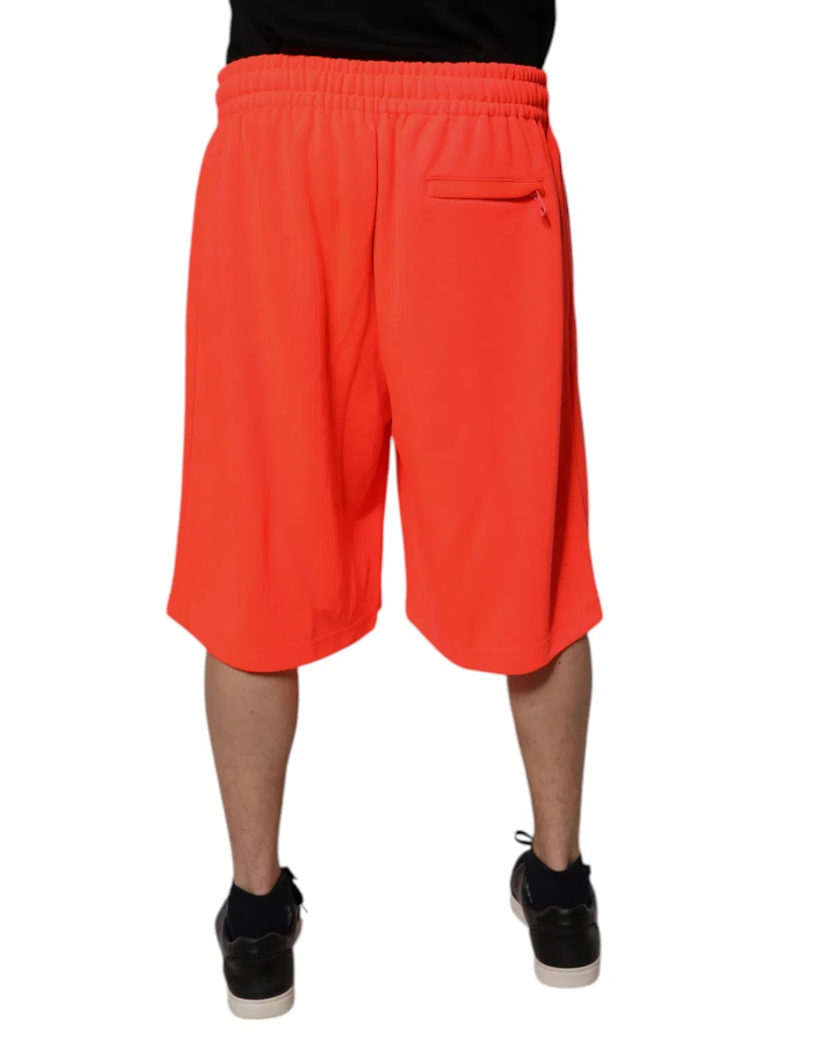 Мужские шорты-бермуды на шнурке с логотипом Mid Waist Dolce & Gabbana, Red — фото 4