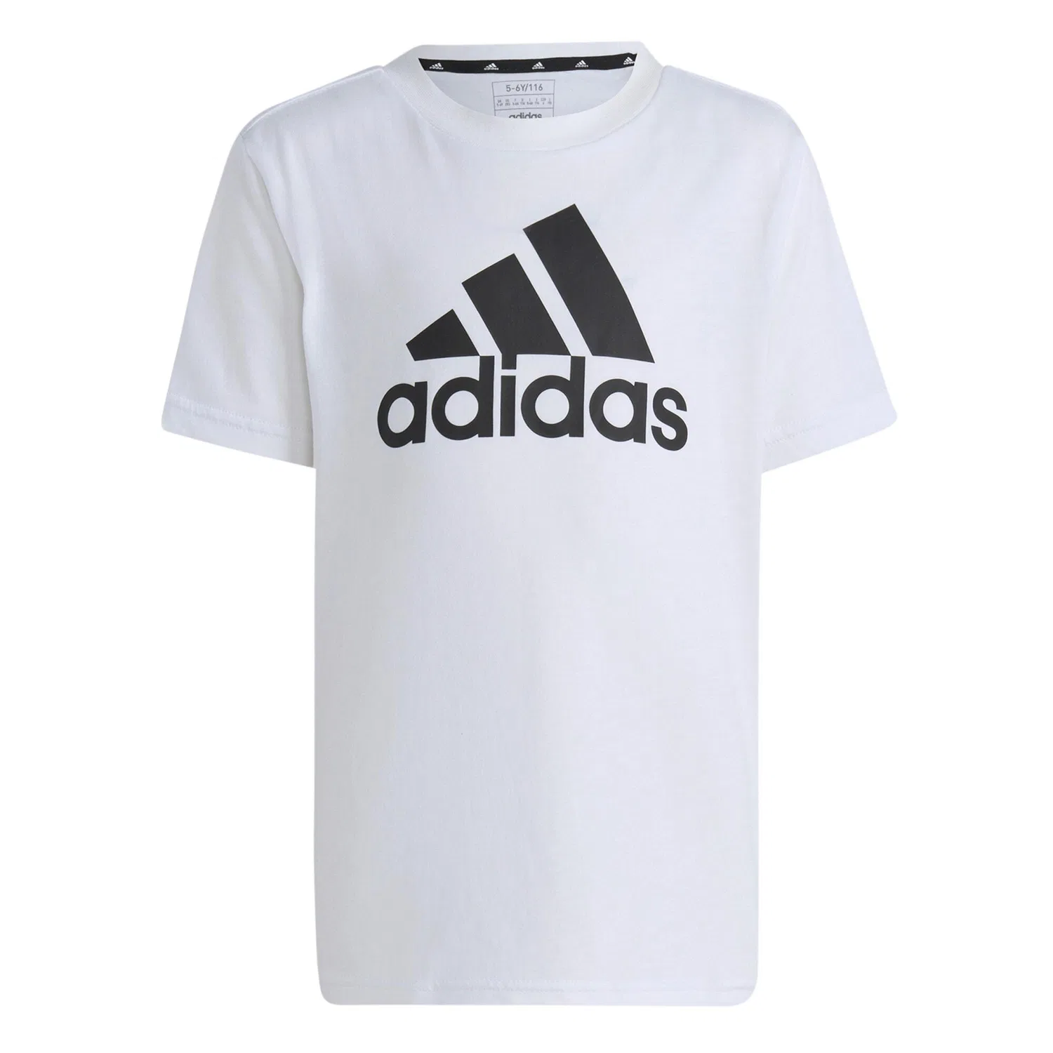 Детская футболка с принтом Essentials Logo Tee Adidas, Weiß Schwarz