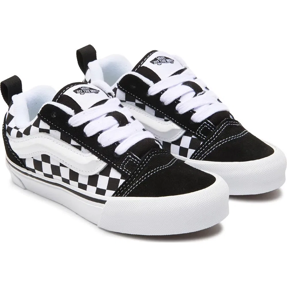 Детские скейтерские кроссовки Knu Skool Vans, Black/White/Check