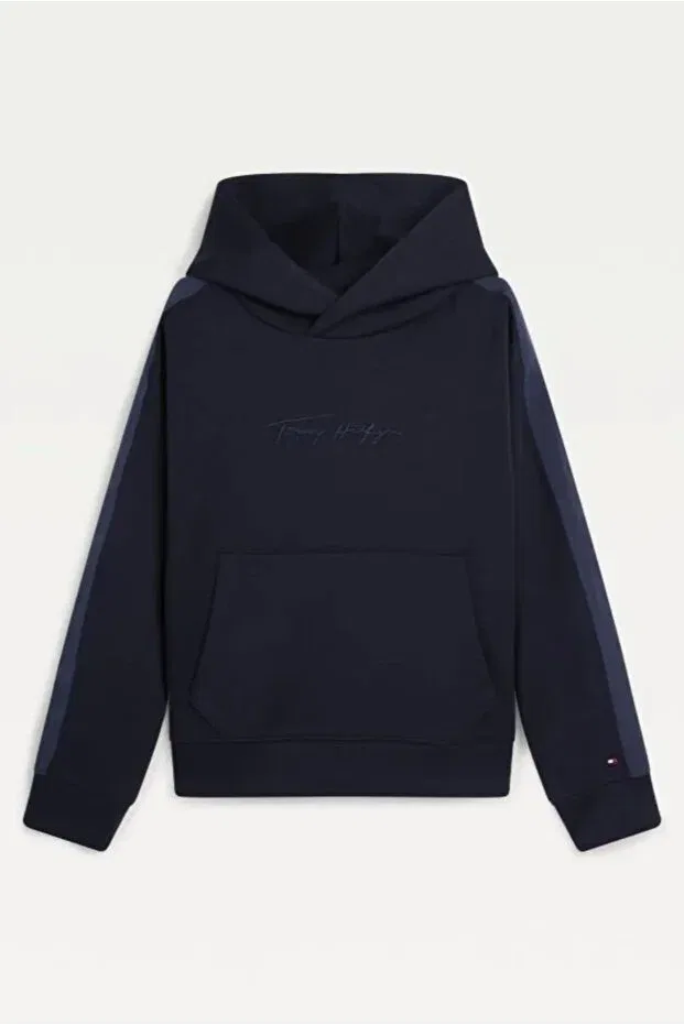 Детское худи для девочек с принтом Tommy Hilfiger, Black