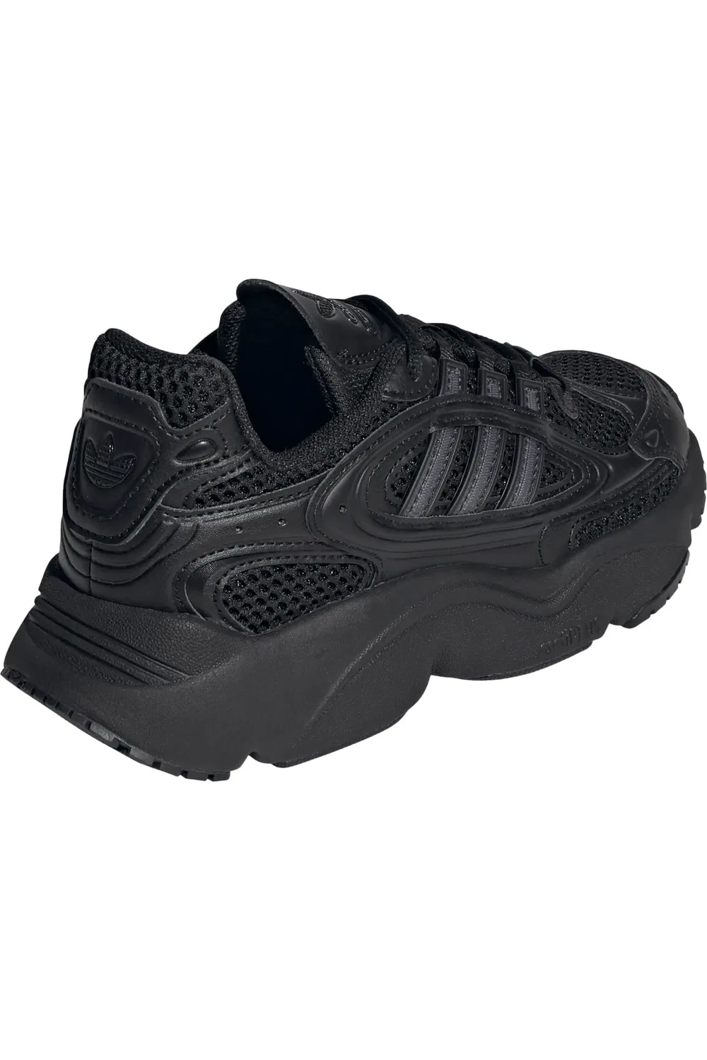 Кроссовки детские на шнуровке Ozmillen adidas, черный/ черный/ черный — фото 2