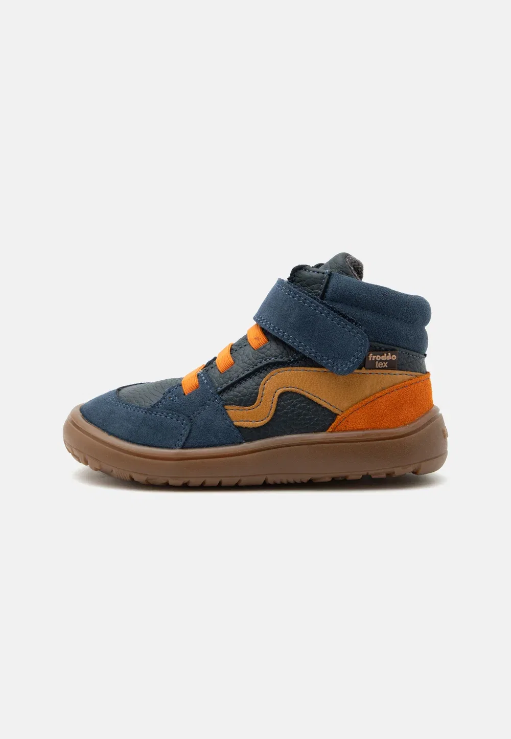 Barefoot tex go - высокие кроссовки Froddo, Blue/Denim