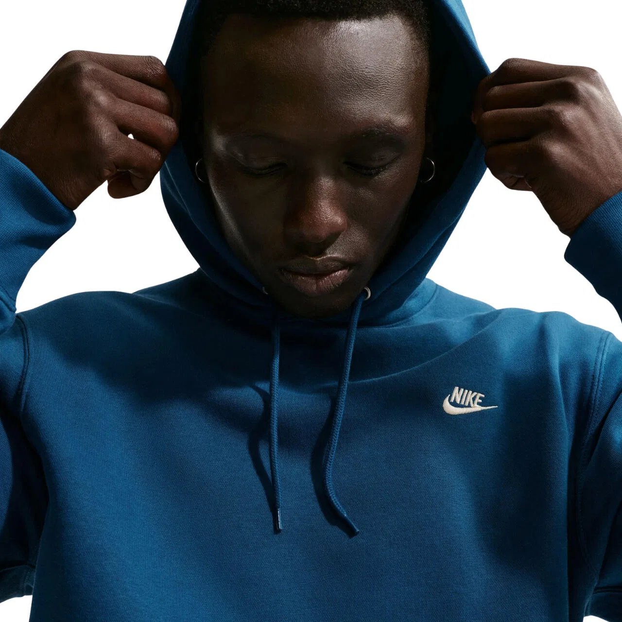 Мужской свитшот с капюшоном Nike Club BB, Цвет: Blau — фото 4
