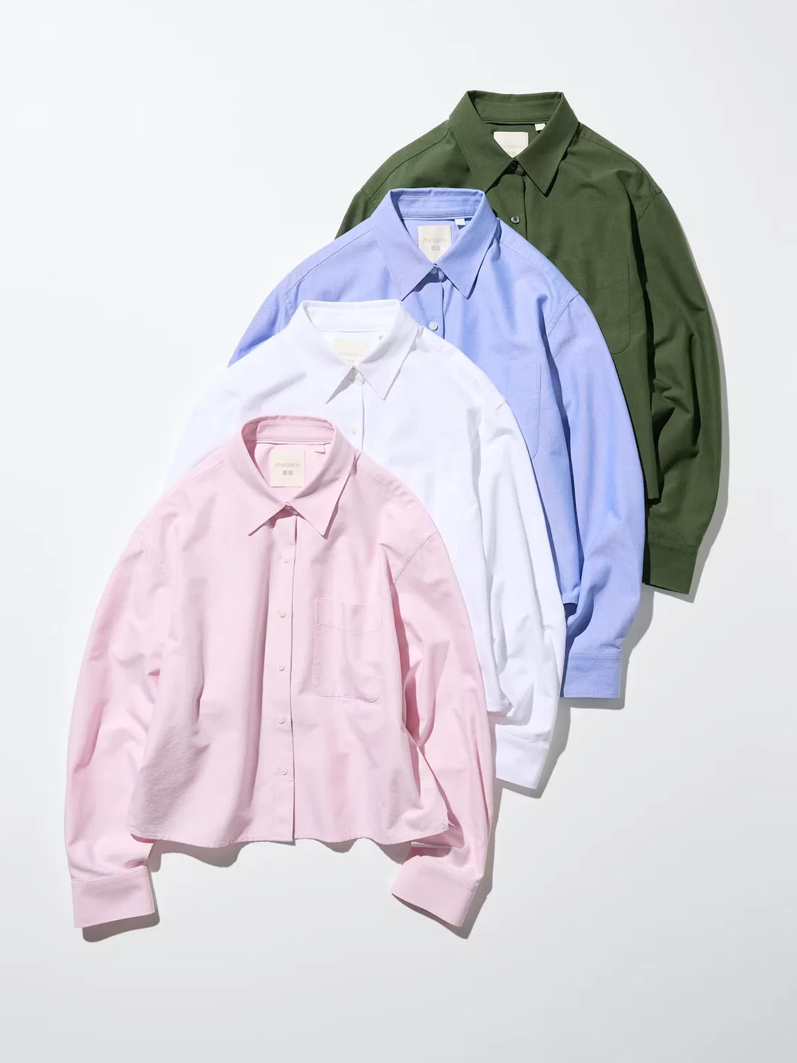 Рубашка Uniqlo, прямая посадка, в полоску с новым логотипом, синяя — фото 3