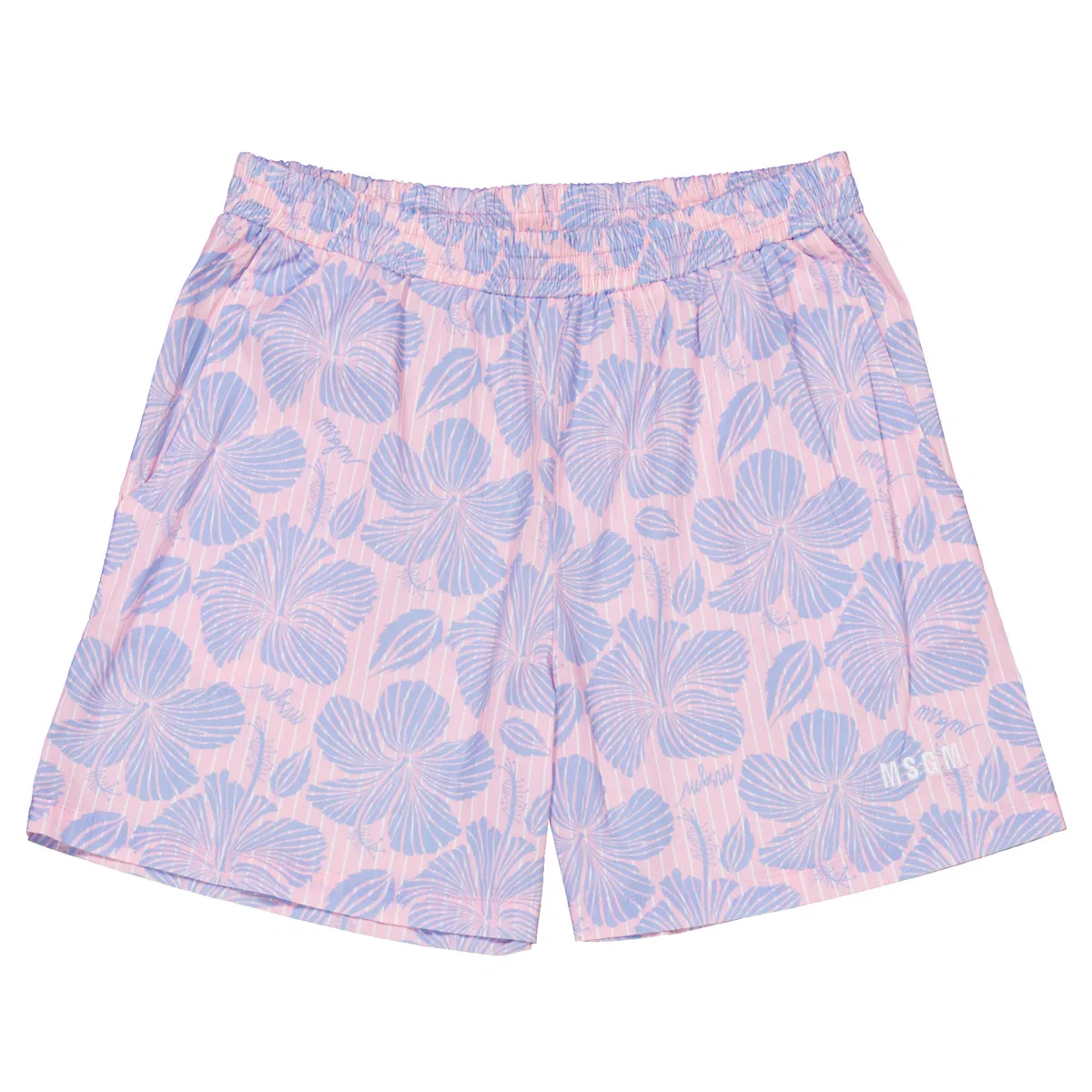 Шорты с цветочным принтом Kids Floral-Print Elasticated MSGM, Light Pink