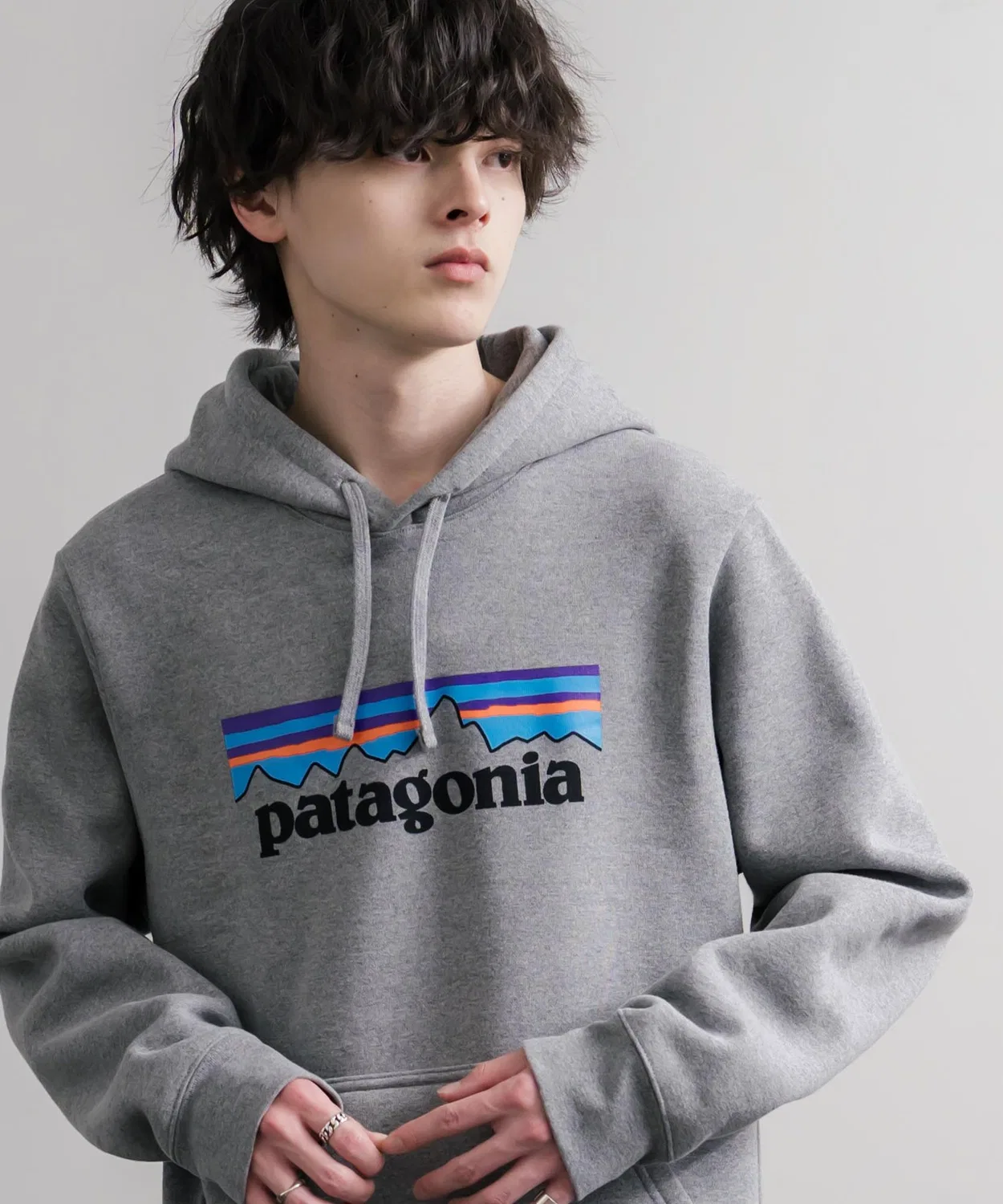 Мужское худи с принтом P-6 Logo Uprisal Patagonia, Серый