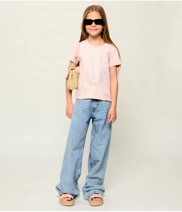 Детская футболка для девочек T-Shirt Guess Active, Rosa Cipria — фото 2