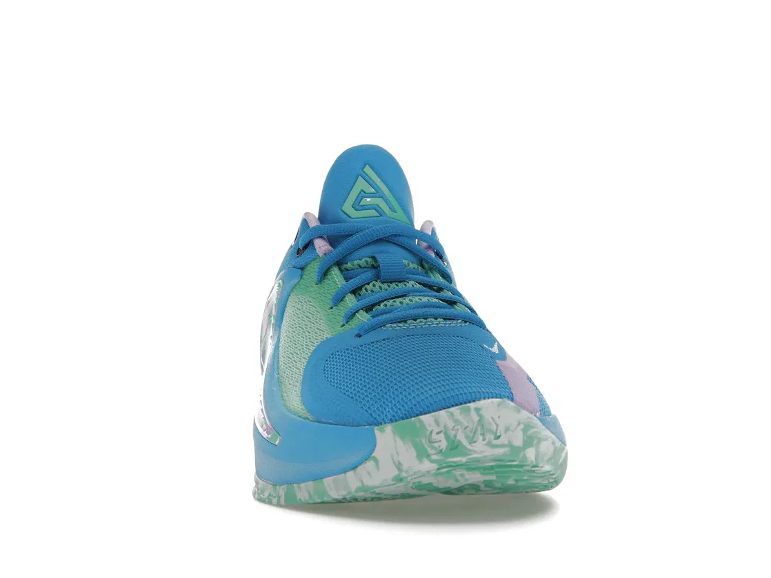 Детские кроссовки для баскетбола Nike Zoom Freak 4 Birthstone (GS) Nike, Laser Blue/Light Menta/Glacier Blue/Lilac — фото 2