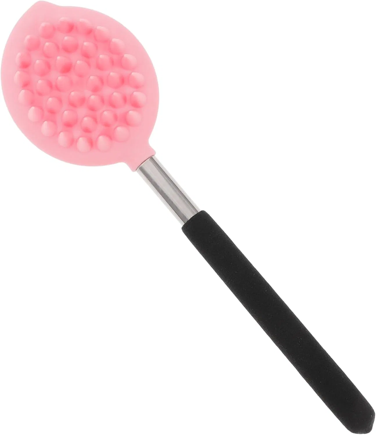 Щетка для тела силиконовая с длинной ручкой Healeved, 3 шт, Pink — фото 3