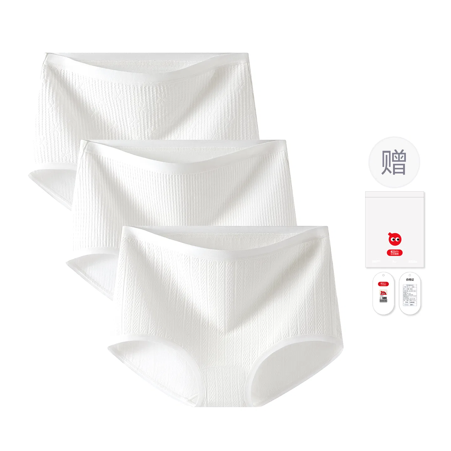 Детские трусы для девочек 100% хлопок Red Bean, Цвет 3 items: Oatmeal Cotton + Small Check + Golden Peony