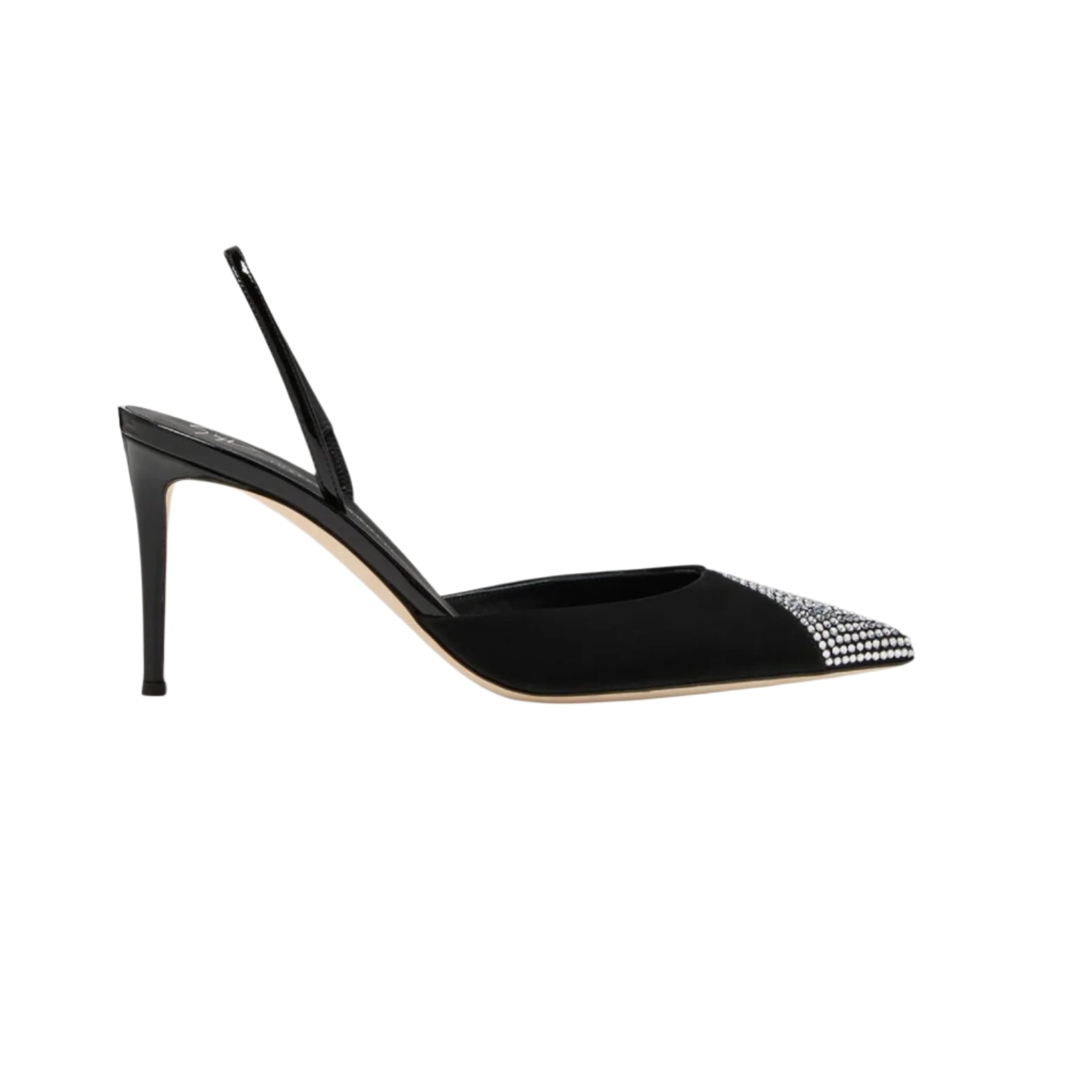 Giuseppe Zanotti Туфли-лодочки на шпильке с декором и ремешком на щиколотке, черный