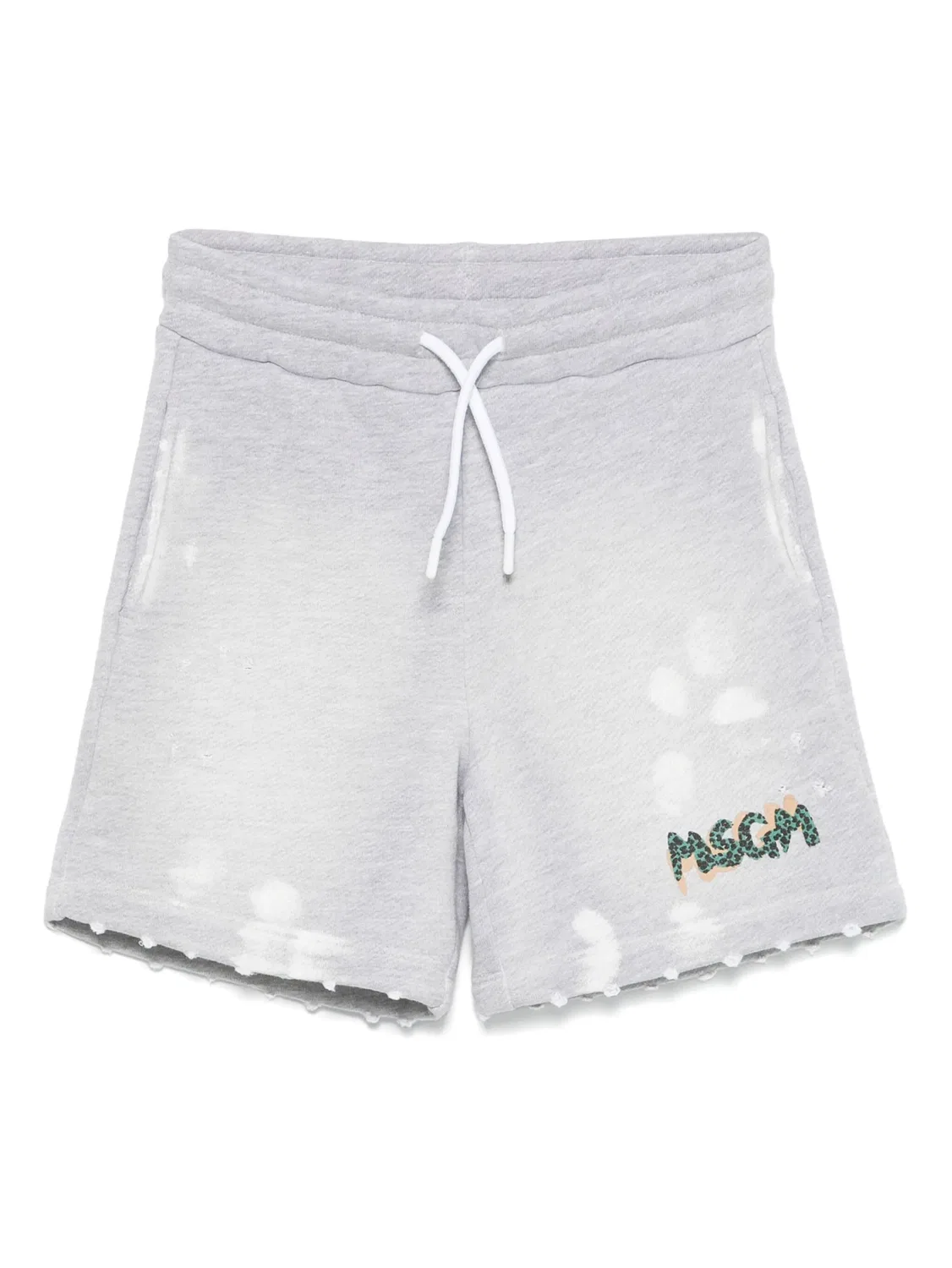 Ушатаные шорты MSGM, серый