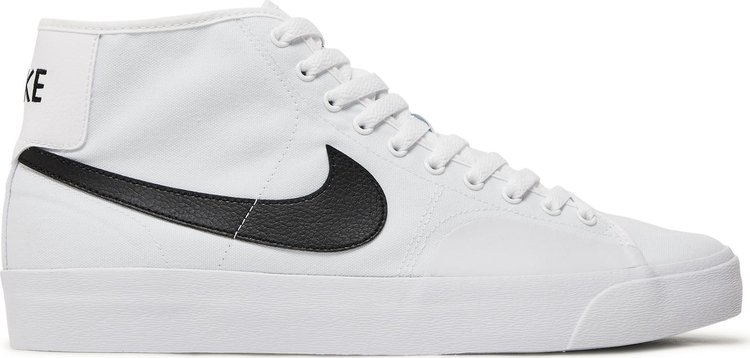 Кроссовки Nike Blazer Court Mid SB 'White Black', белый - фото