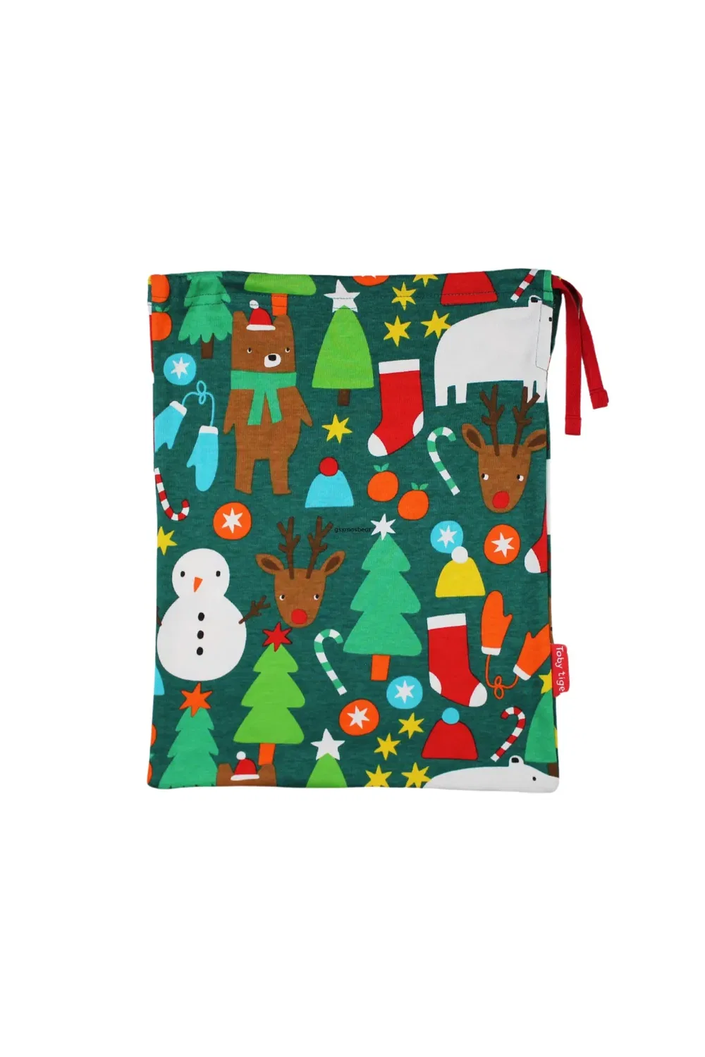 Детский комплект для новорожденного с принтом Christmas Bear Toby Tiger, Green — фото 3
