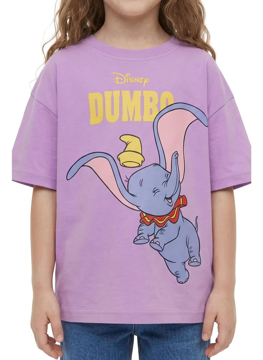 Футболка оверсайз с принтом Dumbo Disney, фиолетовый — фото 4