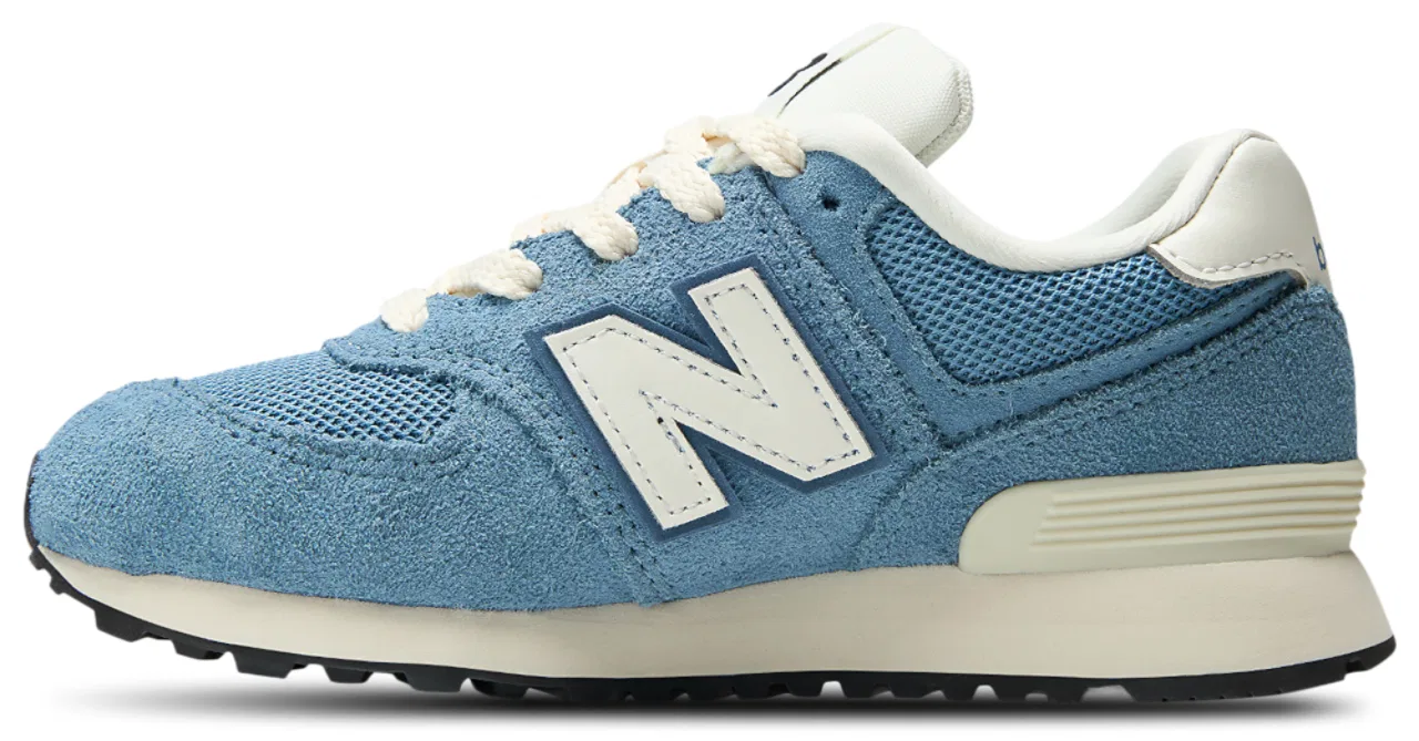 Детские кроссовки для мальчиков на шнуровке New Balance 574, Heron Blue/Sea Salt — фото 2