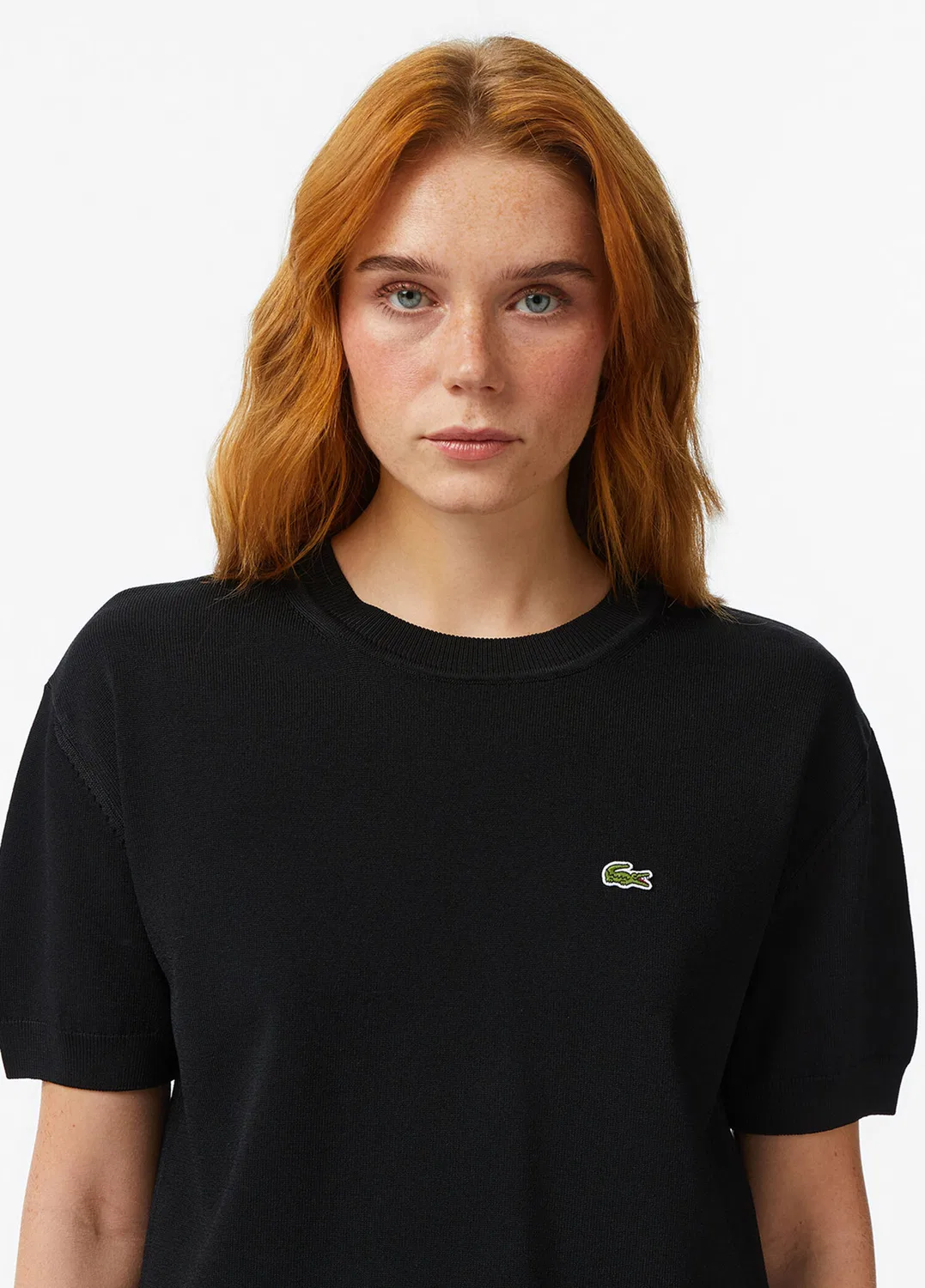 Блуза Lacoste Relaxed Fit, черный — фото 4