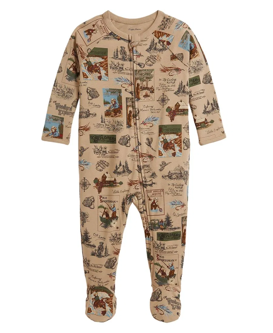 Детский комбинезон с принтом Polo Bear Polo Ralph Lauren, Wilderness Scout Baby Bear